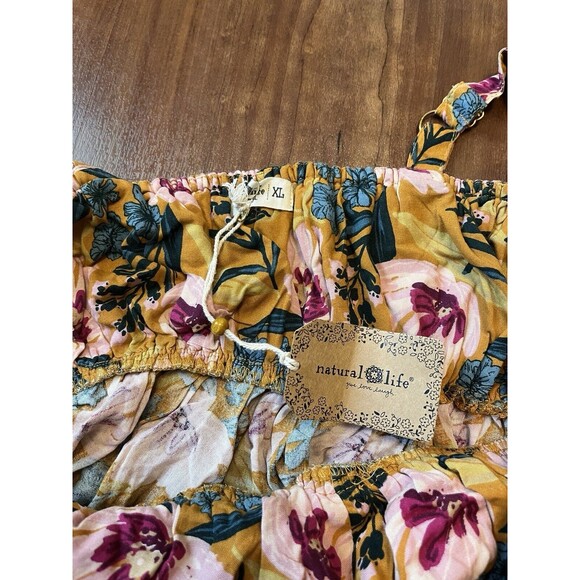 NATURAL LIFE Floral Mini Dress - Yellow and Blue - Picture 5 of 7